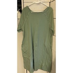 SAGE GREEN JERSEY KNIT PATIENT GOWNIE New without tags